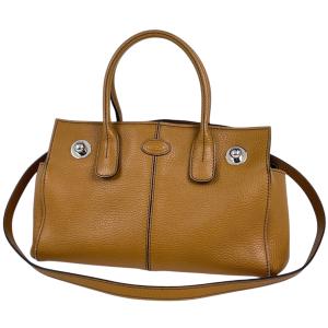 トッズ TOD’S ハンドバッグ 2WAY レザー イエロー レディース 中古