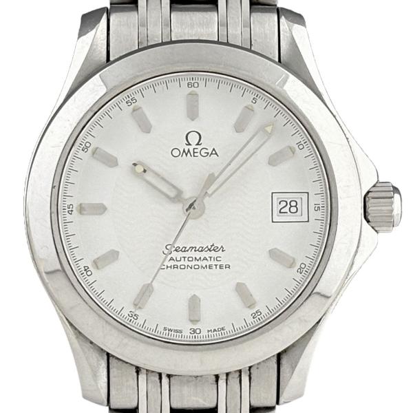オメガ OMEGA シーマスター 120 デイト 2501.21 腕時計 SS 自動巻き ホワイト ...