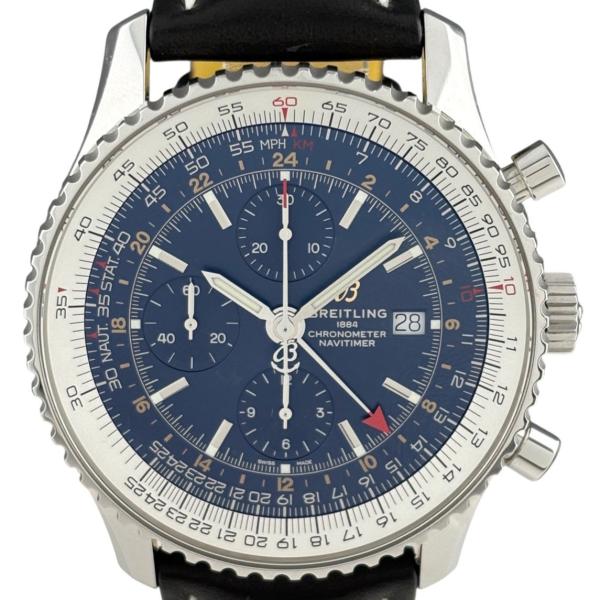 ブライトリング BREITLING ナビタイマー クロノグラフ A24322 腕時計 SS レザー ...