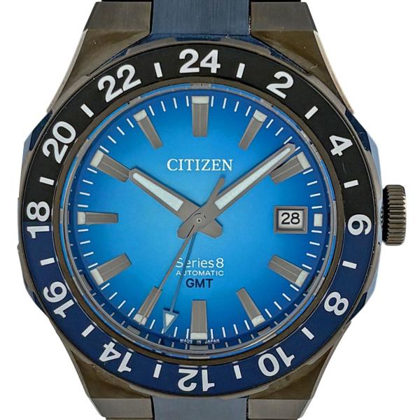 シチズン CITIZEN シリーズ8 9054-0065X04 腕時計 SS 自動巻き ブルー系 メ...