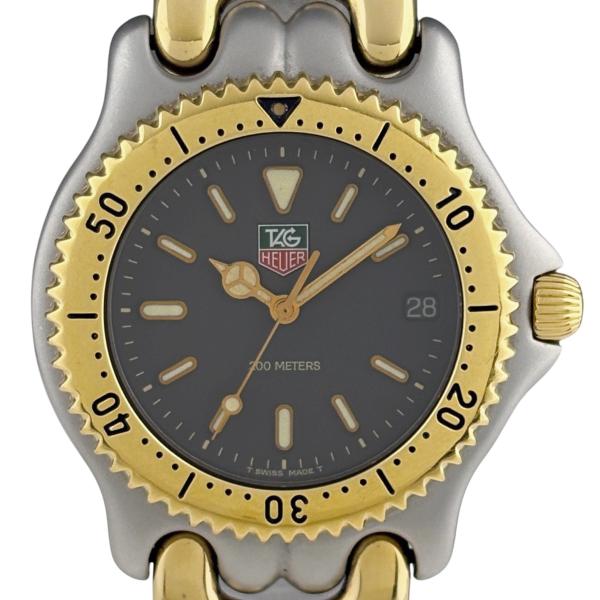 タグホイヤー TAG HEUER セル デイト S95.206M 腕時計 SS GP クォーツ グレ...