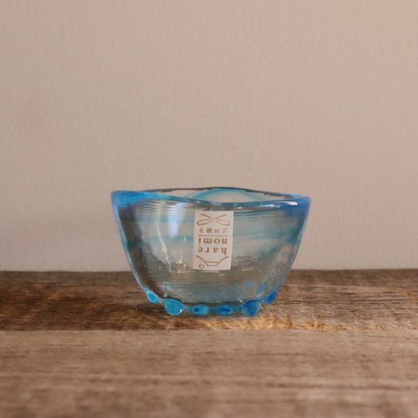 色硝子・酒杯 達磨盃水色 70cc / 石塚硝子
