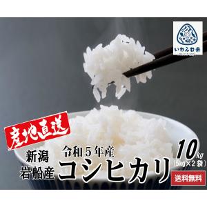 米 送料無料 産地直送 10kg（5kg×2袋） コシヒカリ 5年産 新潟 岩船米 精米 白米 小分け（一部地域を除き送料無料）