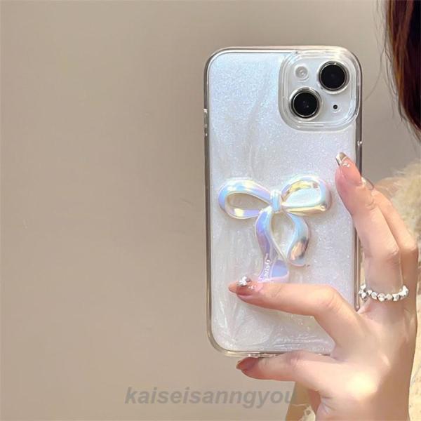 3Dリボン iPhoneケース 可愛い iphone15ケース iphone13ケース iphone...