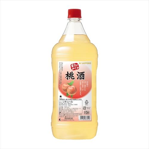 (ケース販売)(送料無料(九州・沖縄除く)) サッポロ 果実のめぐみ 桃酒 1.8L 1800ml ...
