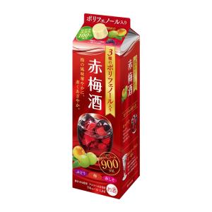 【6本まで１梱包で発送】サッポロ 赤梅酒 紙パック 1.8L 1800ml