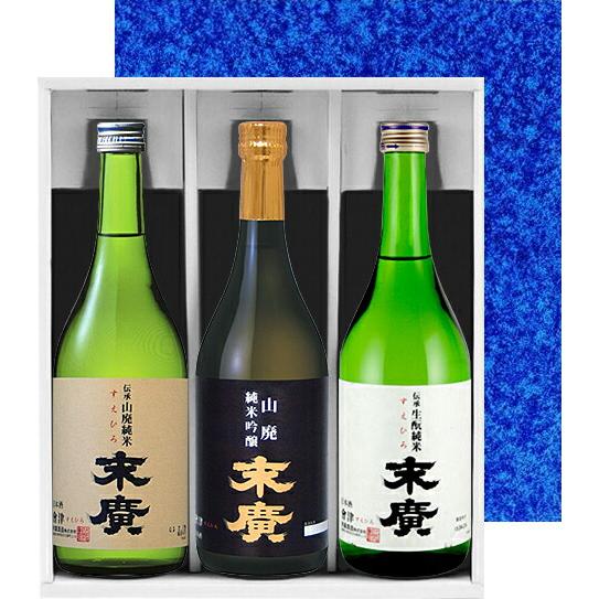 末廣酒造 おすすめ3本セット 720ml×3本 山廃純米吟醸 伝承山廃 伝承生もと 御年賀 母の日 ...