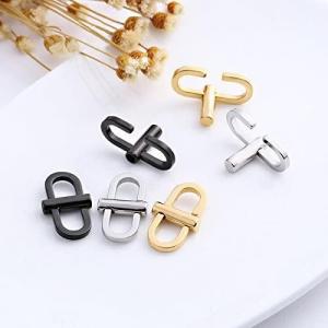 LOKIPA バッグチェーン 調節バックル ショルダー 長さ調節用 アクセサリー 美観 ステンレス 2個セット(3色)