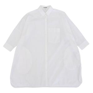 JIL SANDER ジルサンダー SUNDAY コットンポプリン ロングシャツ ドロップショルダー ワンピース トップス レディース コットン 白 34