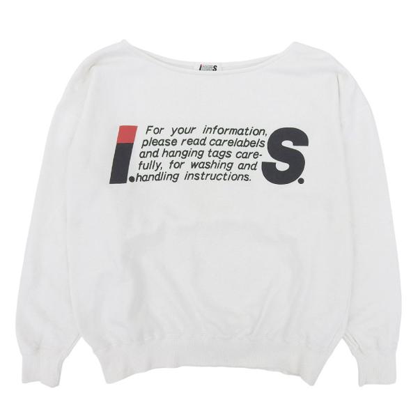 ISSEY MIYAKE イッセイミヤケ I.S ロゴプリント スウェット トップス レディース コ...