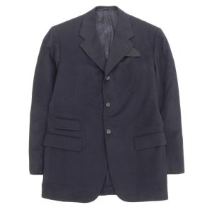 PRADA プラダ ジャケット チンストラップ アウター メンズ ウール100% ブラック 54 90's ヴィンテージ｜kaisse-shop