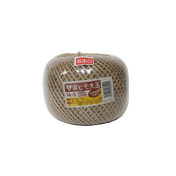 エスエス産業 麻紐大玉 14X5 900G 茶 310M