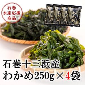 石巻十三浜産わかめ250g×4袋