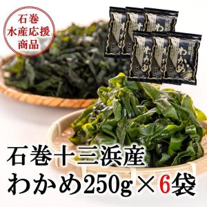 石巻十三浜産わかめ250g×6袋