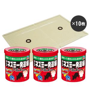 ネズミ退治 ネズミ一発退場 10g くん煙タイプ×3個＆ネズミ捕りEL 耐水性粘着板×10枚 セット販売 ねずみ駆除｜kaiteki-club