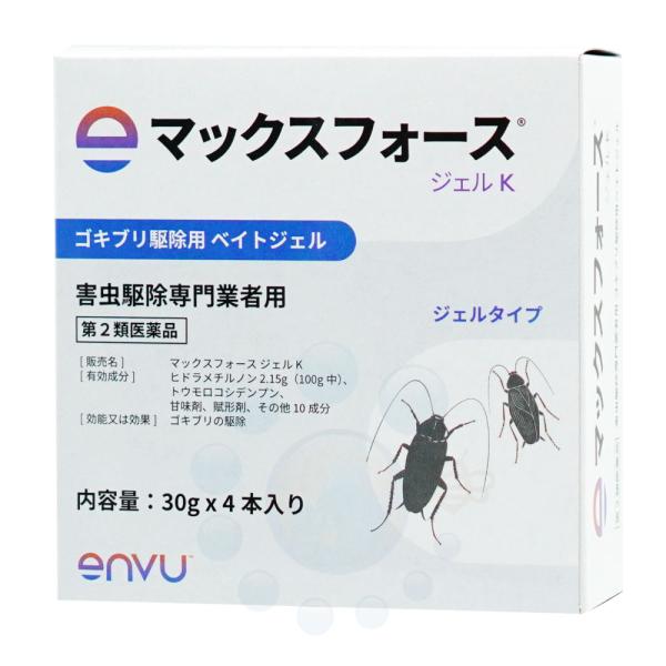 ゴキブリ 駆除 マックスフォースジェルK 30g×4本 (第2類医薬品)