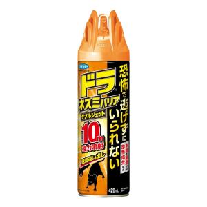 ネズミ対策 ドラ ネズミバリア ダブルジェット 420ml ネズミ忌避剤 追い出し 速効 噴射 10ｍ 鼠 ねずみ 床下 天井裏 恐怖