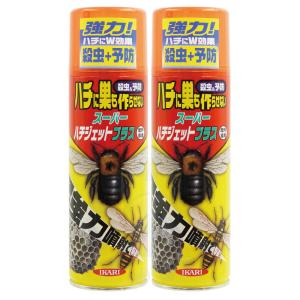 イカリ消毒 蜂駆除 巣作り防止 スーパーハチジェットプラス 480ml 限定2本パック 屋外専用 送料無料