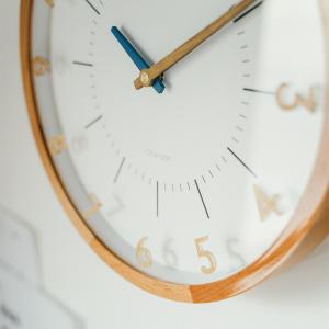 掛け時計 木製 電波時計 アナログ ナチュラル...の詳細画像2