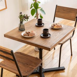 ⭐︎M⭐︎　カフェ倒産品！ナチュラルウッド正方形テーブル⓸ カフェテーブル 正方形 四角 十文字脚 天然木 スチール おしゃれ 木目