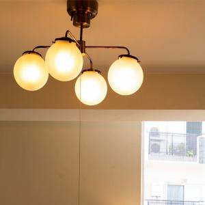 ニトリ（NITORI） ガラスペンダントライト 5灯 ANV ゴールド (Living