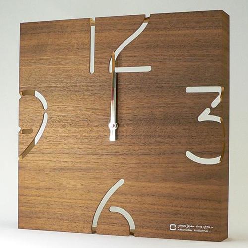 掛け時計 電波時計 壁掛け時計 木製 木 ナチュラル ブラウン ウォールナット 北欧 テイスト 和風...