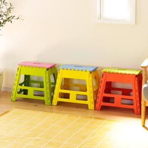 踏み台 折りたたみ クラフタースツール スツール おしゃれ シンプル かわいい 子ども こども 子供 ステップ 椅子 いす イス 台 カラフル ワイド L