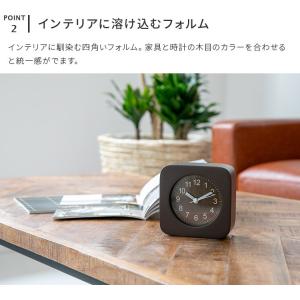 置き時計 目覚まし時計 天然木 インテリア 木...の詳細画像5