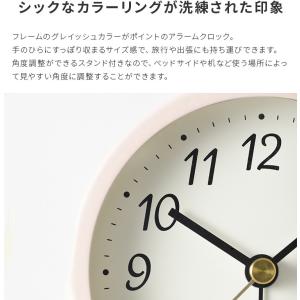 ブルーノ 置き時計 グレイッシュアラームクロッ...の詳細画像2