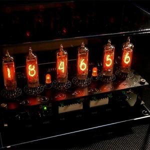 ニキシー管時計 置き時計 デジタル メーカー直送品 ニキシー管 アンティーク おすすめ 時計 置時計 おしゃれ ギフト レトロ インダストリアル