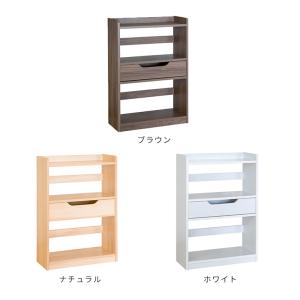 薄型収納 ラック 本棚 幅60 収納家具 オー...の詳細画像1