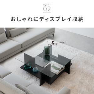ガラス天板センターテーブル おしゃれ リビング...の詳細画像5