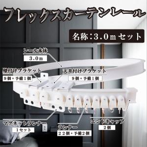自由に曲がるカーテンレール(3.0mタイプ)出...の詳細画像1