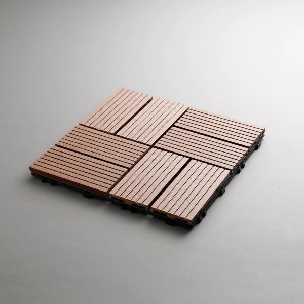 人工木 ウッドタイル ウッドパネル ベランダ ウッドデッキ 100枚セット