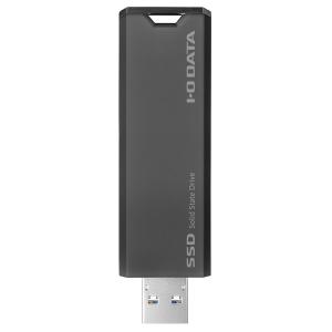 IO-DATA SSPS-US1GRY 超小型&amp;高速転送のスティックSSD 1TB 灰色×黒色