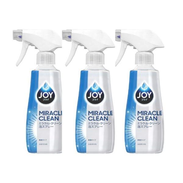 【本体3個セット】ジョイ ミラクルクリーン 泡スプレー 食器用洗剤 微香タイプ 本体 300mL