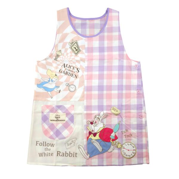 不思議の国のアリス エプロン サイドボタン 保育士 キャラクター 22303001