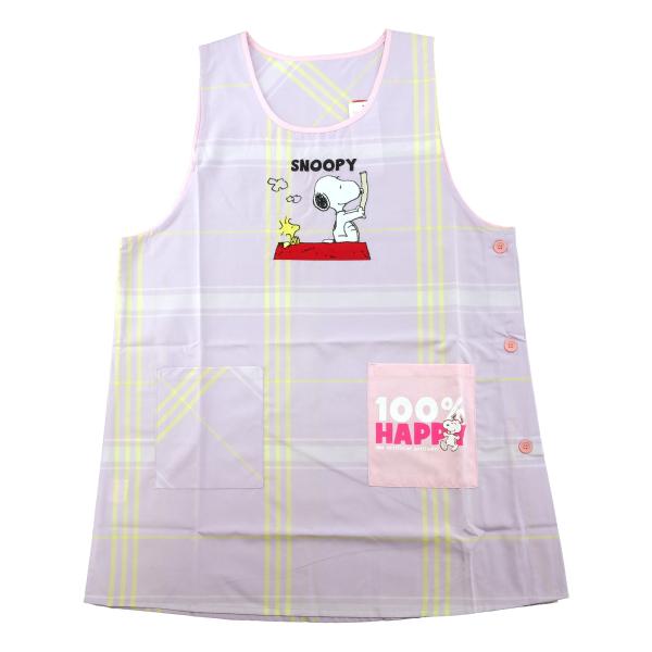 スヌーピー 大きいサイズ LL-3L エプロン サイドボタン 保育士 キャラクター ピーナッツ 30...