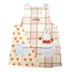 ミッフィー エプロン M-L 保育士 アップリケ キャラクター ピンク