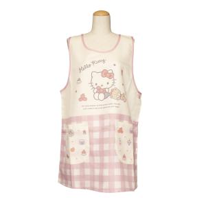 ハローキティ エプロン 転写 サイドボタン 保...の詳細画像2