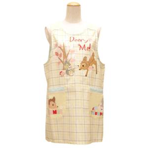 バンビ 首・腰ボタン キャラクター エプロン ディズニー JS0029