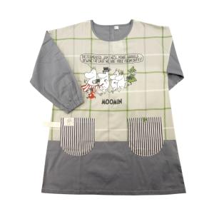 ムーミン スモック かぶり 割烹着 エプロン M-L 保育士 キャラクター ST-IM0077