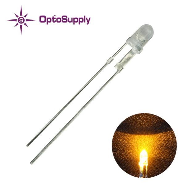 LED 3mm 砲弾型 Yellow OptoSupply Deluxe Power 45000mc...