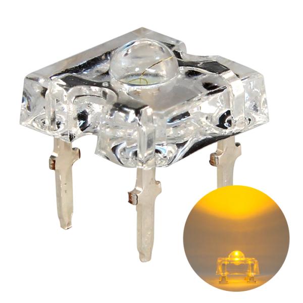 LED 発光ダイオード FLUX 3mm 黄色 1200-1500mcd 100個