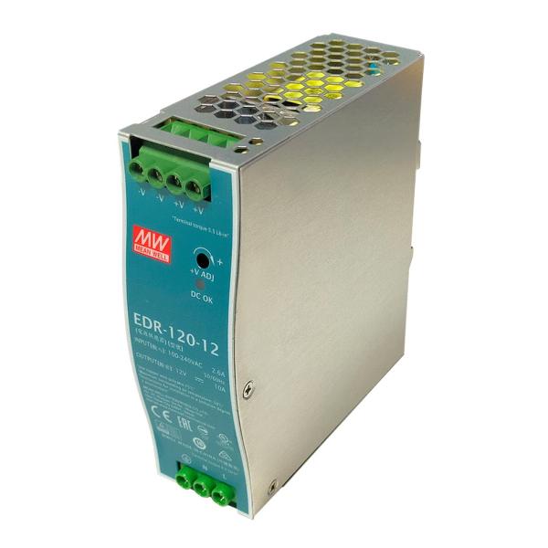 4555(1個) スイッチング電源 12V/10A (DINレール対応) (EDR-120-12)