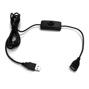 [5V LEDテープライト専用] USB 5V 延長ケーブル 1.8m (on/offスイッチ付)