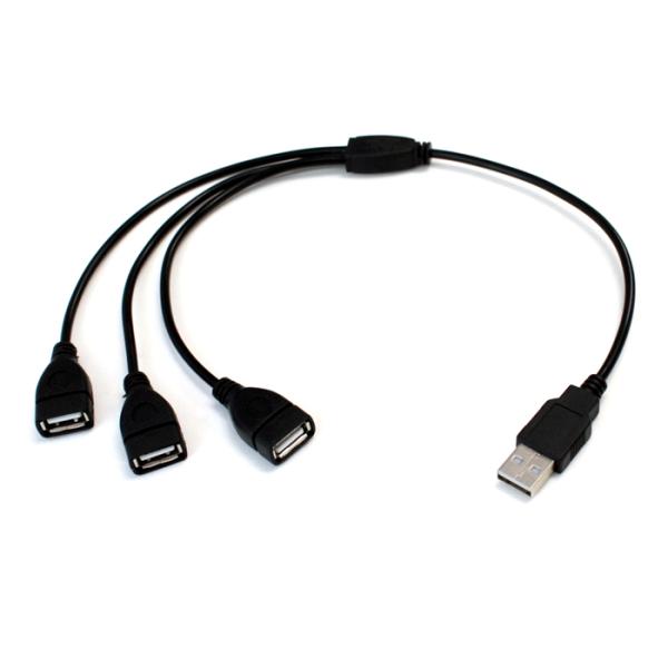 USB 2.0 HUB 3分岐ケーブル 5V LEDテープライト専用