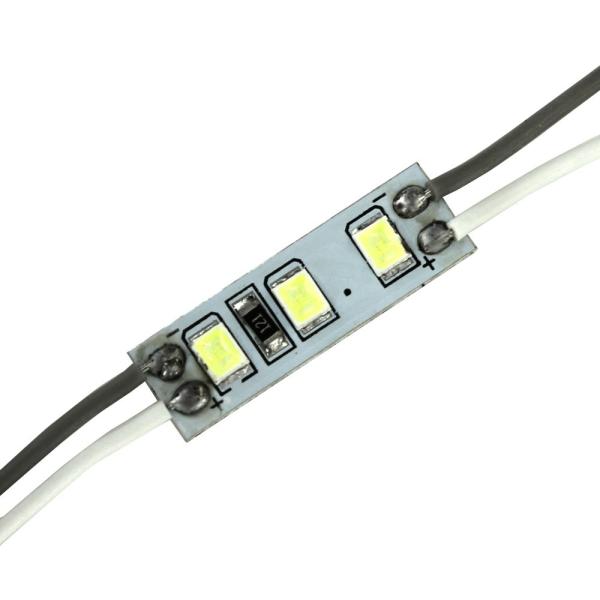 LEDモジュール 3灯タイプ 非防水 2835SMD 12V 白色 0.7cm×2.4cm 看板照明...