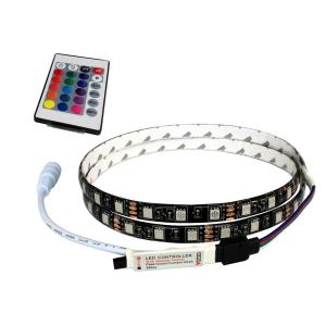 超安12V(1本) 防水LEDテープライト フルカラー(RGB) 3チップ 30cm [黒ベース]｜kaito-shop