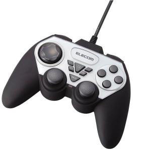 【送料無料】【中古】PC 【2006年モデル】ELECOM ゲームパッド USB接続 アナログスティック搭載 振動/連射 12ボタン JC-U2312FSV｜kaitoriheroes2